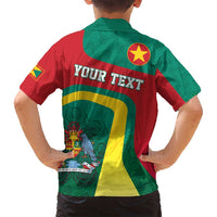 Personalised Grenada Family Matching Tank Maxi Dress and Hawaiian Shirt Coat Of Arms Unique Style