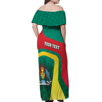 Personalised Grenada Off Shoulder Maxi Dress Coat Of Arms Unique Style