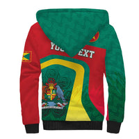 Personalised Grenada Sherpa Hoodie Coat Of Arms Unique Style
