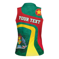 Personalised Grenada Women Sleeveless Polo Shirt Coat Of Arms Unique Style