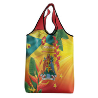 Grenada Grocery Bag Gwenad Flag With Heliconia Lobster Claws