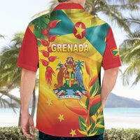 Grenada Hawaiian Shirt Gwenad Flag With Heliconia Lobster Claws
