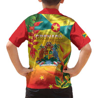 Grenada Hawaiian Shirt Gwenad Flag With Heliconia Lobster Claws