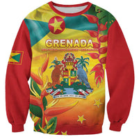 Grenada Sweatshirt Gwenad Flag With Heliconia Lobster Claws