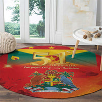 Happy 51st Independence Day Grenada Round Carpet One People One Journey One Future
