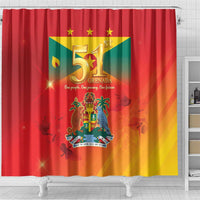 Happy 51st Independence Day Grenada Shower Curtain One People One Journey One Future