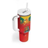Happy 51st Independence Day Grenada Tumbler With Handle One People One Journey One Future