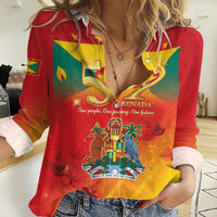 Happy 51st Independence Day Grenada Women Casual Shirt One People One Journey One Future