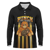 Punch The Monkey Long Sleeve Polo Shirt Team Punch Monkey
