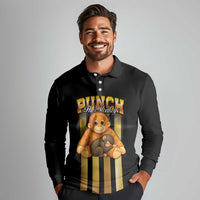 Punch The Monkey Long Sleeve Polo Shirt Team Punch Monkey