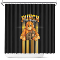 Punch The Monkey Shower Curtain Team Punch Monkey