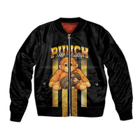 Punch The Monkey Sleeve Zip Bomber Jacket Team Punch Monkey
