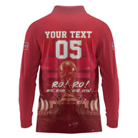 Custom Norge Football 2026 Long Sleeve Polo Shirt Glorious Victory