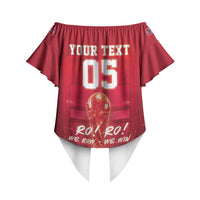 Custom Norge Football 2026 Off Shoulder Wrap Waist Top Glorious Victory
