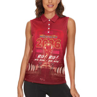 Custom Norge Football 2026 Women Sleeveless Polo Shirt Glorious Victory