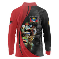 Antigua And Barbuda 1981 Long Sleeve Polo Shirt Happy Independence Day - Wonder Print Shop