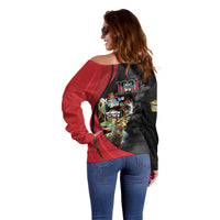 Antigua And Barbuda 1981 Off Shoulder Sweater Happy Independence Day - Wonder Print Shop