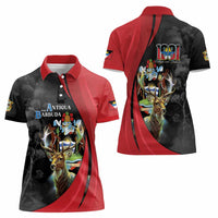 Antigua And Barbuda 1981 Women Polo Shirt Happy Independence Day - Wonder Print Shop