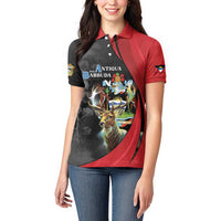 Antigua And Barbuda 1981 Women Polo Shirt Happy Independence Day - Wonder Print Shop