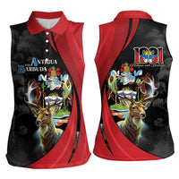 Antigua And Barbuda 1981 Women Sleeveless Polo Shirt Happy Independence Day - Wonder Print Shop