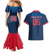 Custom Thailand Football Couples Matching Mermaid Dress and Hawaiian Shirt Go Champions - Wonder Print Shop
