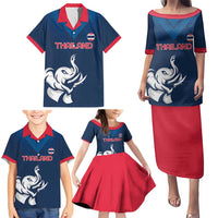 Custom Thailand Football Family Matching Puletasi and Hawaiian Shirt Go Champions - Wonder Print Shop