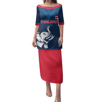 Custom Thailand Football Family Matching Puletasi and Hawaiian Shirt Go Champions - Wonder Print Shop