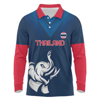 Custom Thailand Football Long Sleeve Polo Shirt Go Champions - Wonder Print Shop