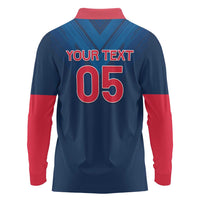 Custom Thailand Football Long Sleeve Polo Shirt Go Champions - Wonder Print Shop