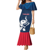 Custom Thailand Football Mermaid Dress Go Champions - Wonder Print Shop