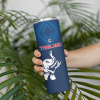 Custom Thailand Football Skinny Tumbler Go Champions - Wonder Print Shop