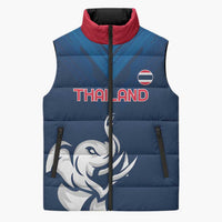 Custom Thailand Football Sleeveless Puffer Jacket Go Champions - Wonder Print Shop