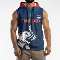 Custom Thailand Football Sleeveless Zip Hoodie Go Champions - Wonder Print Shop