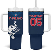 Custom Thailand Football Tumbler With Handle Go Champions - Wonder Print Shop