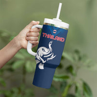 Custom Thailand Football Tumbler With Handle Go Champions - Wonder Print Shop