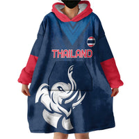 Custom Thailand Football Wearable Blanket Hoodie Go Champions - Wonder Print Shop