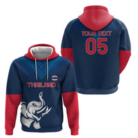 Custom Thailand Football Zip Hoodie Go Champions - Wonder Print Shop