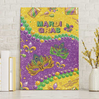 Mardi Gras Is In Our Soul Canvas Wall Art Glitter Style