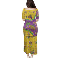 Mardi Gras Is In Our Soul Family Matching Puletasi and Hawaiian Shirt Glitter Style