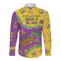 Mardi Gras Is In Our Soul Long Sleeve Button Shirt Glitter Style