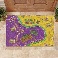 Mardi Gras Is In Our Soul Rubber Doormat Glitter Style LT05 - Wonder Print Shop