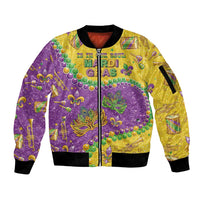 Mardi Gras Is In Our Soul Sleeve Zip Bomber Jacket Glitter Style LT05 - Wonder Print Shop