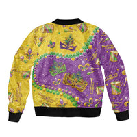 Mardi Gras Is In Our Soul Sleeve Zip Bomber Jacket Glitter Style LT05 - Wonder Print Shop