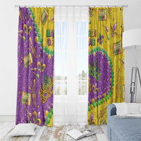 Mardi Gras Is In Our Soul Window Curtain Glitter Style LT05 - Wonder Print Shop