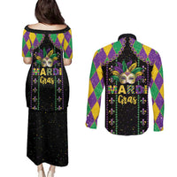 Funny Mardi Gras Couples Matching Puletasi and Long Sleeve Button Shirt Let The Shenanigans Begin
