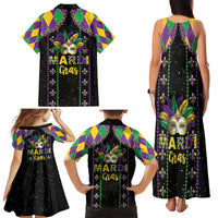 Funny Mardi Gras Family Matching Tank Maxi Dress and Hawaiian Shirt Let The Shenanigans Begin