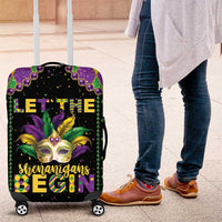 Funny Mardi Gras Luggage Cover Let The Shenanigans Begin