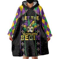 Funny Mardi Gras Wearable Blanket Hoodie Let The Shenanigans Begin LT05 - Wonder Print Shop