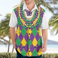 Mardi Gras Hawaiian Shirt Cosplay Costume Glitter Style
