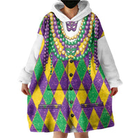 Mardi Gras Wearable Blanket Hoodie Cosplay Costume Glitter Style LT05 - Wonder Print Shop